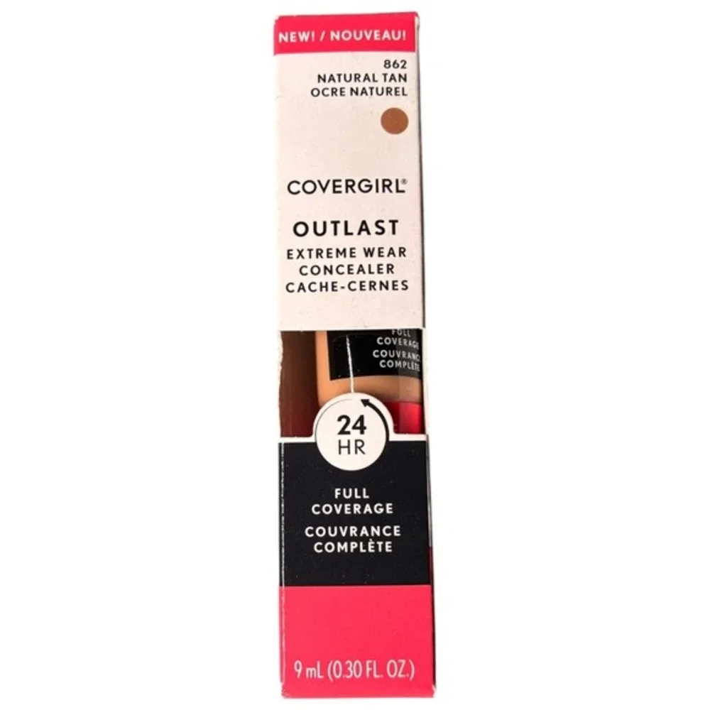 Covergirl Outlast‎ Extreme Wear Concealer 862 Natural Tan Full Coverage NIB